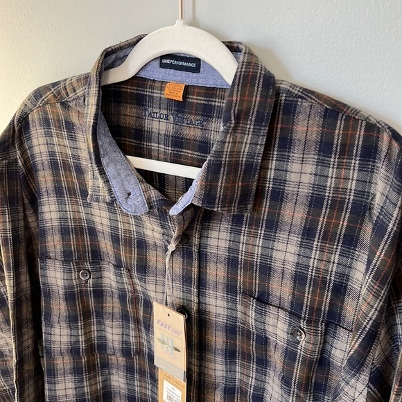 NWT Tailor Vintage Performance Plaid Stretch Flannel - Picture 2 of 9
